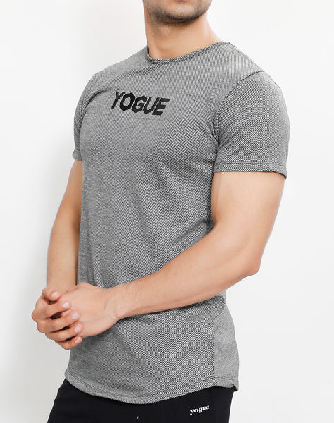 Silver Grey Texture Roundneck T-Shirt